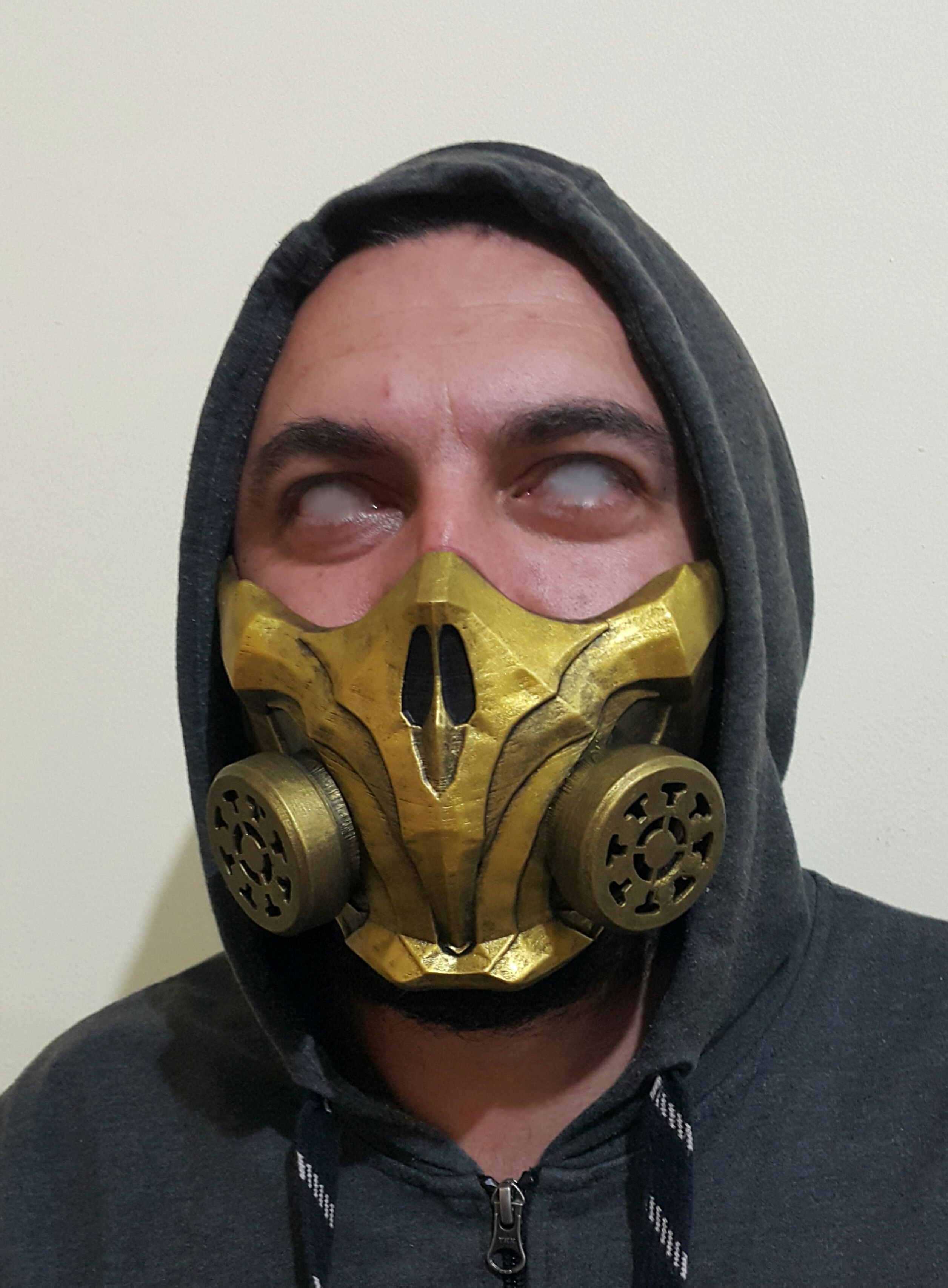 Scorpion mask covid (8).jpg Archivo STL máscara covidente Mortal Kombat Scorpion 11 MK・Objeto de impresión 3D para descargar, KarlosMeriva