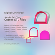 Pink-and-White-Geometric-Marketing-Presentation-3000-×-2000px-3000-×-2000px-Instagram-Post-Squ.png Arch 26 Clay Cutter - Boho Shape STL Digital File Download- 10 sizes and 2 Cutter Versions
