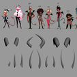 Helluva-Boss-all-characters-horns-STL-pack-3D-print-model.jpg Helluva Boss characters horns STL pack 3D print model