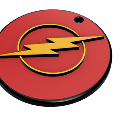 27b.png Fichier STL Porte-clés/ Porte-clés emblème The Flash・Modèle imprimable en 3D à télécharger