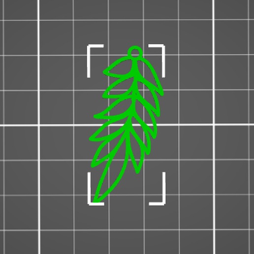 BRANCH, LEAVES, PENDANT FOR NECKLACE, JEWELRY, EARRINGS, CHARM 3D model