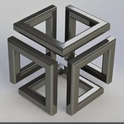 impossible-print.jpg Archivo STL impresión imposible, cubo infinito・Diseño para descargar y imprimir en 3D