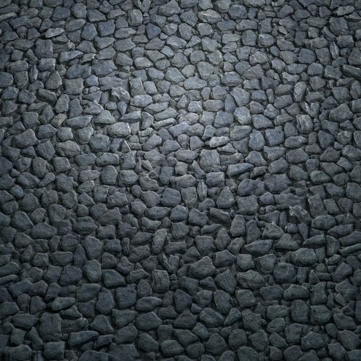 👽 Slate Rubble 8K PBR Texture・ 3D File for ・Cults