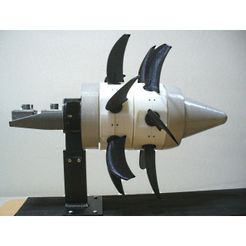 00-UDF-Assy01.jpg Fichier STL Propfan, Type aérodynamique (turbine), Pas modifiable・Plan pour imprimante 3D à télécharger