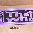 the-who-concierto-entradas-grupo-musica-rock-3.jpg The Who, Mini License Plate, logo, poster, sign, signboard, europe, band, music group