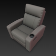08.png 带杯架的现代躺椅 - 3D 模型