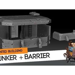 Free OBJ file terrain wall for 40k warhammer or futuristic