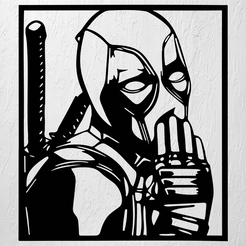 Imagen1-DEADPOOL.png STL-Datei DEADPOOL BILD WANDKUNST 2D DEKORATION・Design für 3D-Drucker zum herunterladen
