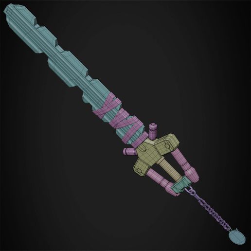 Fenrir_frame_0090_wireframe.jpg Kingdom Hearts Fenrir Keyblade for Cosplay
