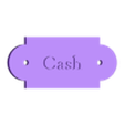 Cash.stl HORSE STALL NAME PLATE - CASH