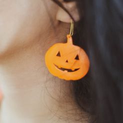 preview.jpg STL file Pumpkin earrings・3D printer model to download