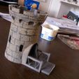 IMG_0411.JPG Castle dice tower with moveable gate