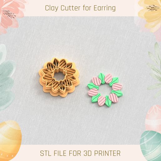 Easter Egg Wreath Clay Cutter