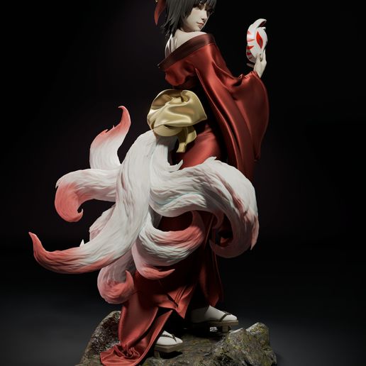 Chibi Amaterasu (Okami) – Figurine Kit 3D à Assembler Et Peindre – 123 Mm – Résine – Nomnom