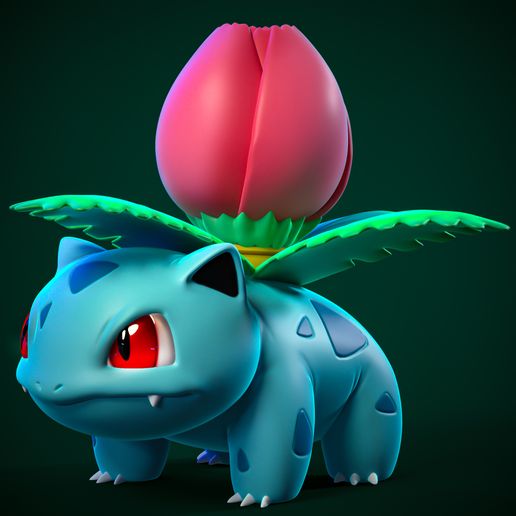 High Quality Ivysaur Miniatures - 3D Printable STL Model For Tabletop Gaming and Display