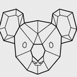 coala.png Animals Geometric 2d - 34 Models Wall