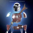 1.jpg The Mandalorian | pre beskar armor helmet amban blaster | Din Djarin season 1 3d print model