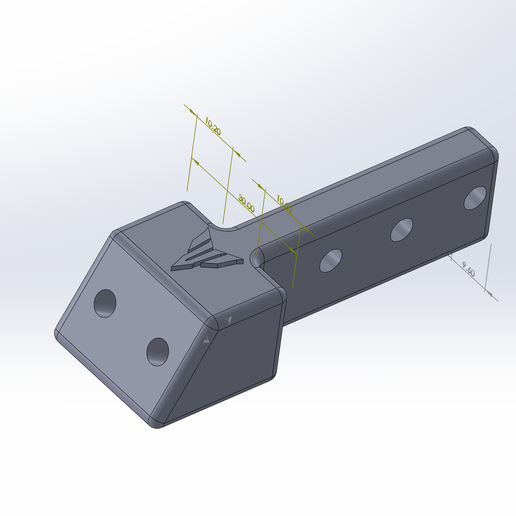 Yamaha MT-09 short plate support 3D model