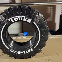 20220904_172703.jpg STL file Tonka inspired MR-970 tire and wheels in 1.9 format to fit RC Trucks.・3D print object to download