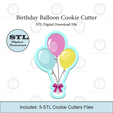 Etsy-Listing-Template-STL.png Birthday Balloon Cookie Cutter | STL File