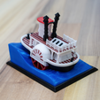 Capture d’écran 2018-02-27 à 17.55.16.png Descargar archivo STL gratis Antiguo bote a vapor de rueda de paletas con soporte de exhibición (visual benchy)・Modelo para la impresora 3D