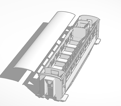 t725.png 1:76/009 Ffestiniog Railway Aluminium bodied 3rd class/1st class coach NO.116