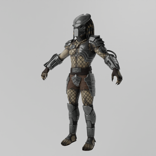 👽 Predator Lowpoly Rigged・ OBJ File for ・Cults