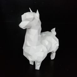 alpaca_01.jpg STL file Low poly alpaca・Model to download and 3D print