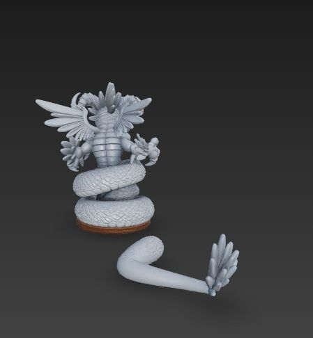 Naga-Sentinel-5.jpg Naga Sentinel - Criatura fantástica mitad serpiente mitad dragón Modelo de impresión 3D