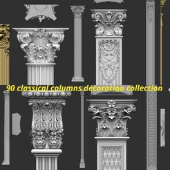 gandr-collage-1.jpg 90 classical columns decoration collection -90 pieces 3D Model