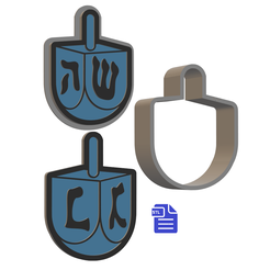 STL001004-1.png 3pc Dreidel Badebombenform