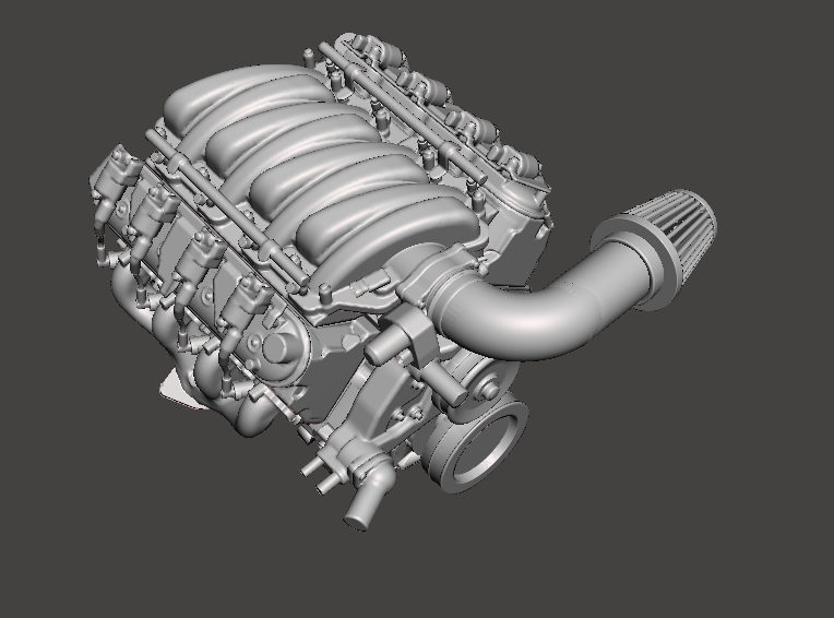 Archivo OBJ MOTOR V8 LS3 1/24 V.2・Plan de impresora 3D para descargar・Cults