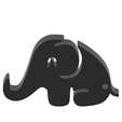 render0003.png Elephant Keychain