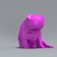 pp05.jpg Low Polygon Pug dog model 3D print model