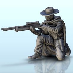 2.jpg Download STL file Android marksman with hat 1 (+ supported version) - Post-Apo Zombies universe 15mm 20mm 28mm 32mm 42mm • 3D printable object, Hartolia-Miniatures
