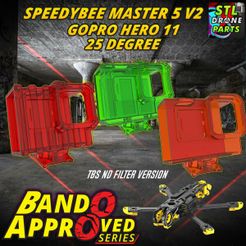 speedybee-master-5-v2-gopro-mount-1.jpg [BANDO APPROVED SERIES] SpeedyBee Master 5 V2 GOPRO HERO 9/10/11 MOUNT 25 DEGREE