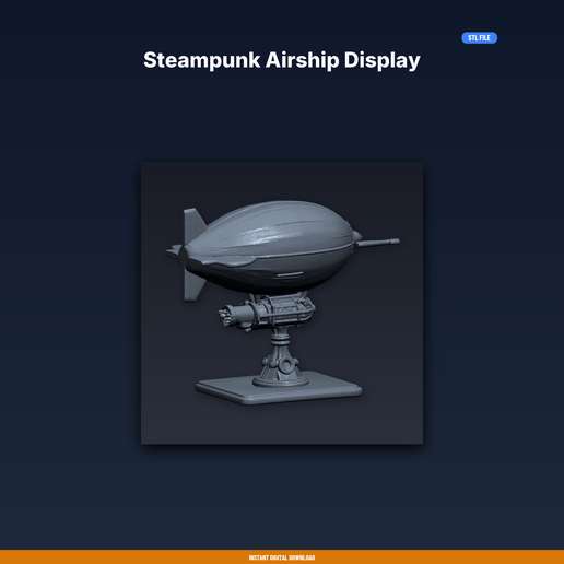 Steampunk Airship Display - 3D Printable STL File