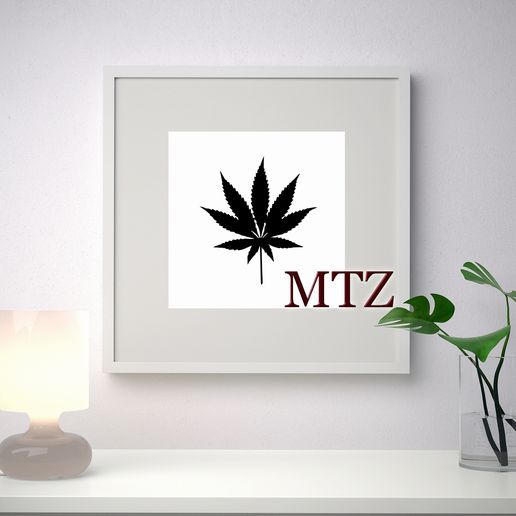 CANNABIS WALL SCULPTURE 2D - 3D model önizlemesi