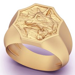keyshot-jewelry-scene-setup-set-3.10498.jpg Archivo STL Anillo del lobo・Design para impresora 3D para descargar