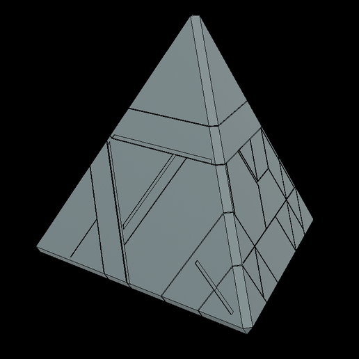 🔑 1899 Pyramid - Clean Static Version・ STL File for 3D printing・Cults