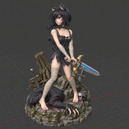 Fran | Reincarnated as a Sword STL 3D Printable Anime Figure