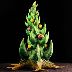 xmas01.jpg Бесплатный STL файл Tabletop plant: "Orkish Xmas-Tree" (Alien Vegetation 29)・Идея 3D-печати для скачивания