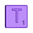 Single_Extruded_T.STL Fichier STL gratuit Pièces et support SCRABBBLE・Modèle imprimable en 3D à télécharger