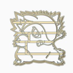 thylosubir1.jpg Download STL file Typhlosion Cookie Cutter Pokemon Anime Chibi • Object to 3D print, Negaren