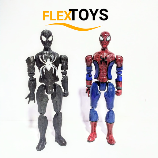Spiderman-3.png Fichier STL Figurine d'interprétation de Spider-man Flexi (Spider-verse 1/6)・Design pour imprimante 3D à télécharger, FlexToys