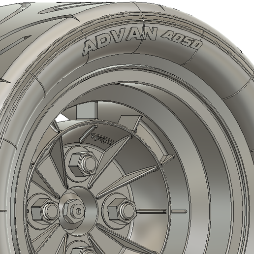 🚗 1/24 14x9 TRD Tosco wheels・ 3D File for 3D printing・Cults