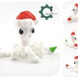 il_fullxfull.5600171636_71bv.jpg Articulated Santa Octopus Ornament by Cobotech, Articulated Toys, Desk Decor, Christmas Ornament, Unique Holiday Gift