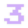 3.stl Fichier STL gratuit Aimants des numéros (police de caractères du jeu)・Modèle pour imprimante 3D à télécharger