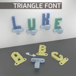 Triangle-Font.jpg Letter coat hangers - Triangle font