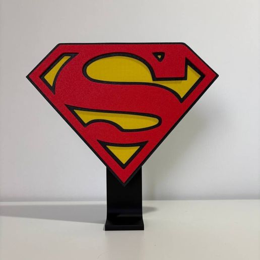 Classic Superman Logo - Layered 3D Display